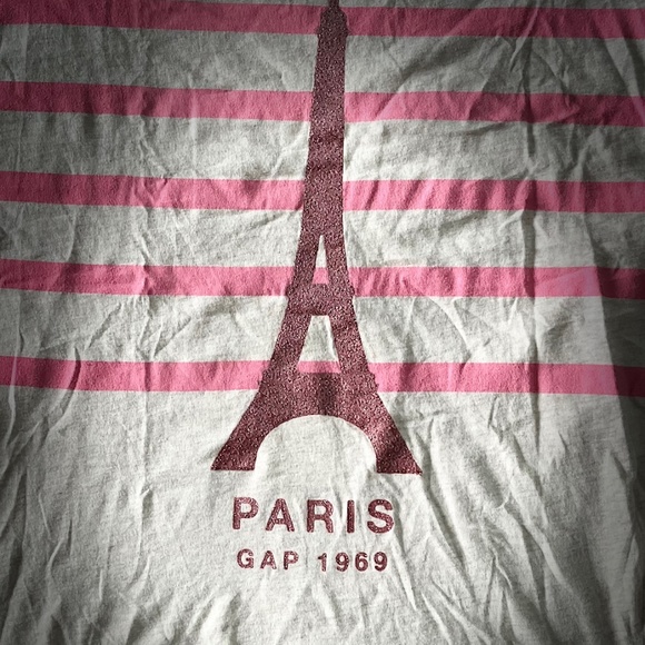 Gap Kids City Tee Paris (pink and off white/oatmeal) - Picture 4 of 5